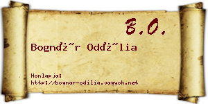 Bognár Odília névjegykártya
